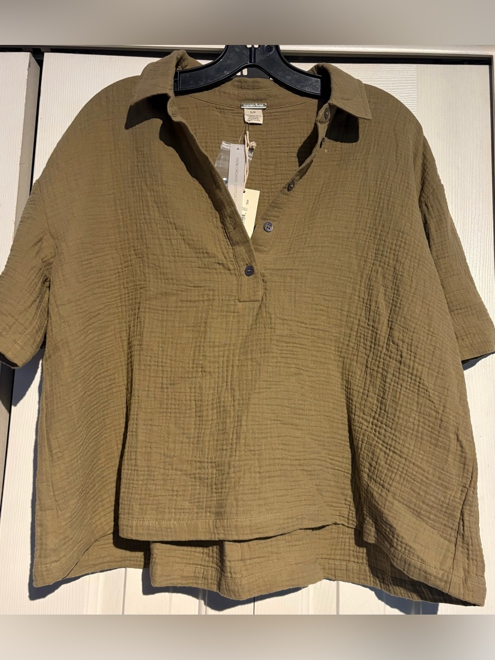 Magaschoni waffle knit Popover Crop Top